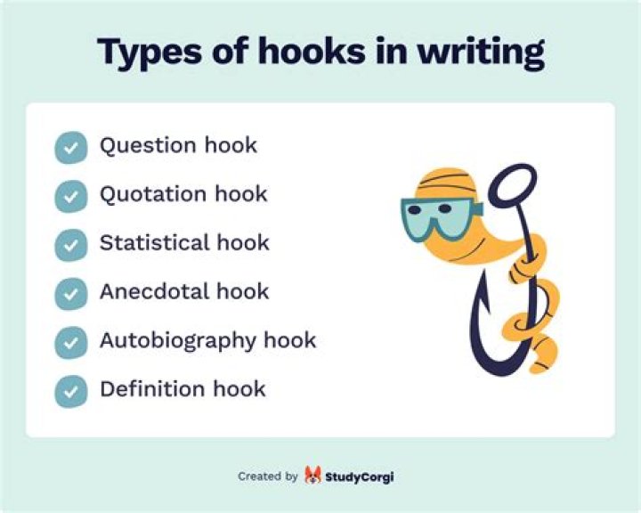 What are the six types of hooks?