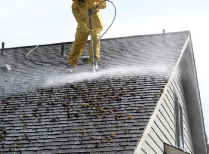 What chemicals are used to clean roofs?