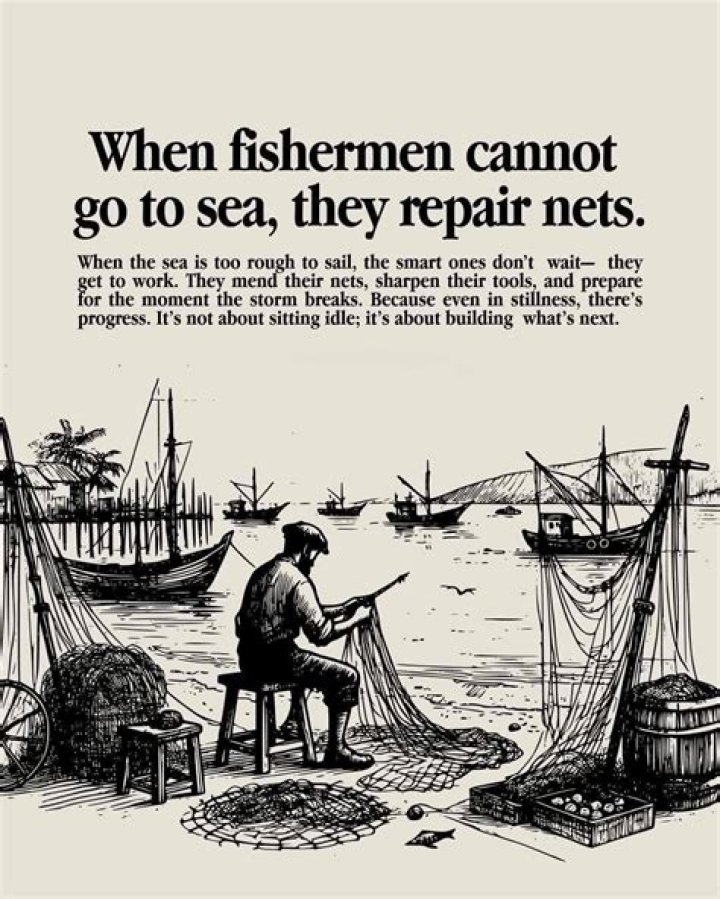 What do fishermen eat at sea?