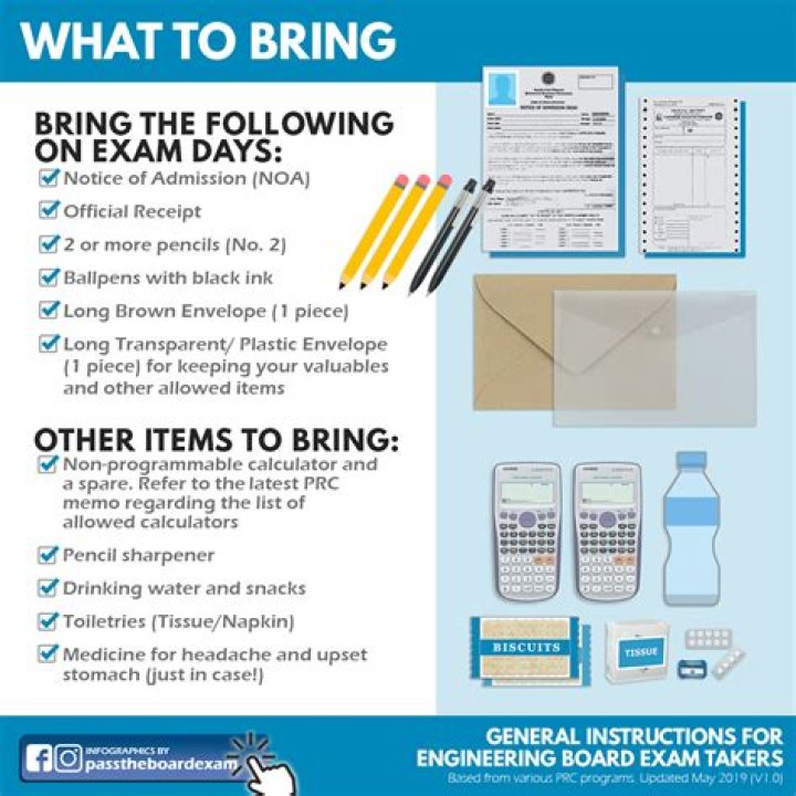 What do I bring to an exam?