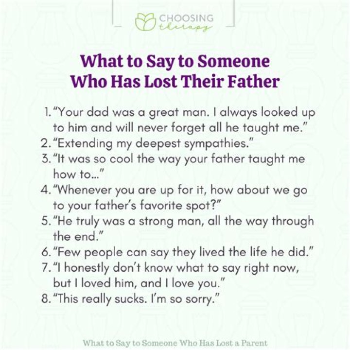 What do you say to someone who lost a family member?
