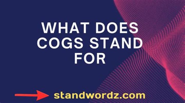 What does cogs stand for?