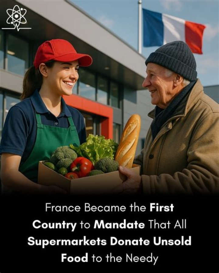 What does France do with unsold food?