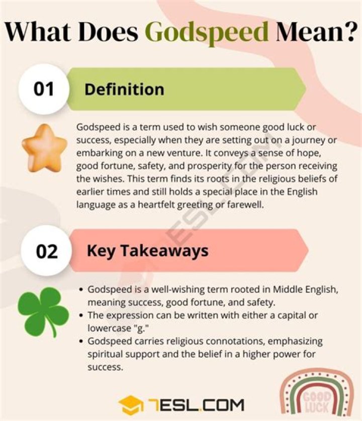 What does God's speed?