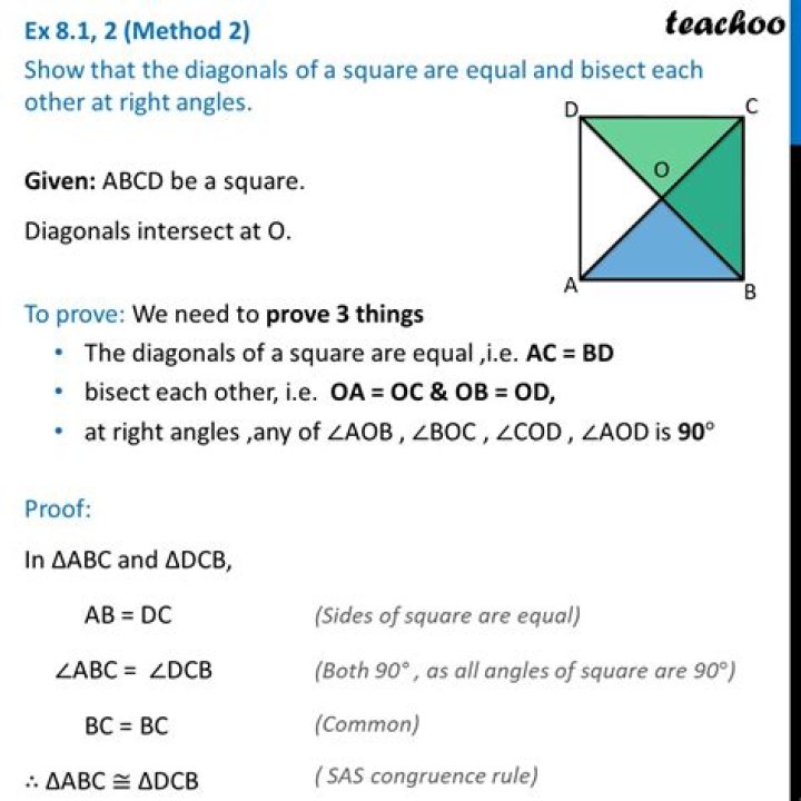 What does it mean to have diagonals bisect each other Quizizz?