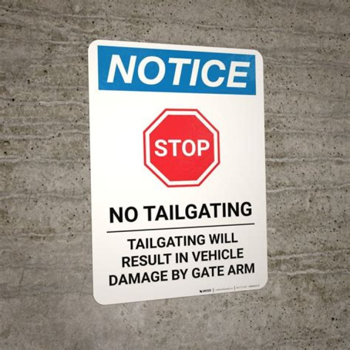What does no tailgating mean?