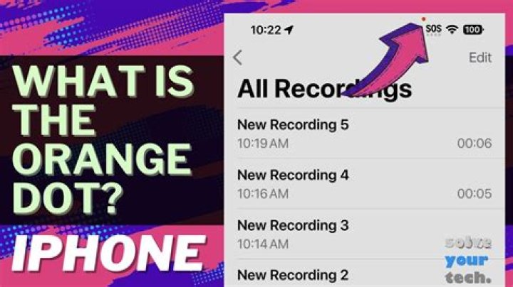 What does orange dot on phone mean?