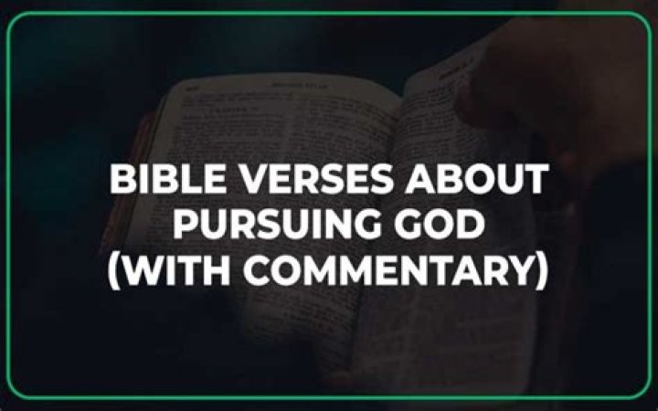 What does pursuing God mean?