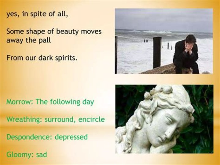 What does spite of despondence refer to?