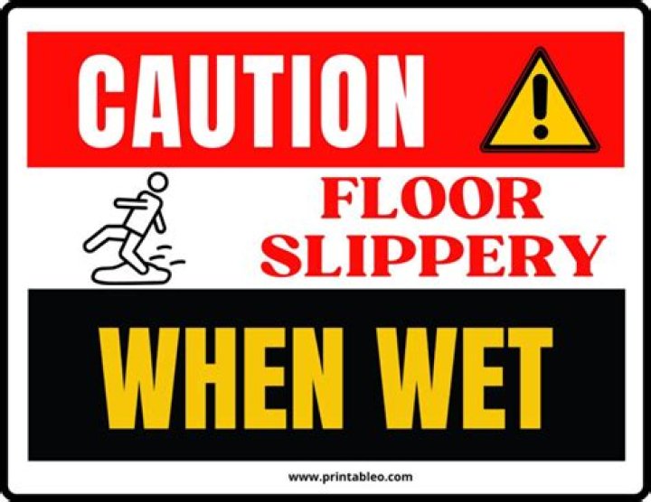 What flooring is not slippery when wet?