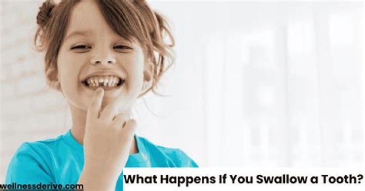 What happens if a kid swallows a baby tooth?