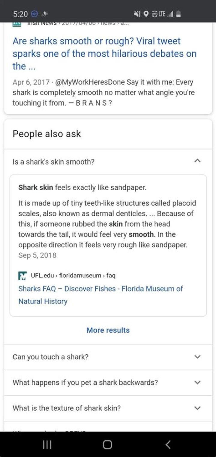 What happens if you pet a shark backwards?