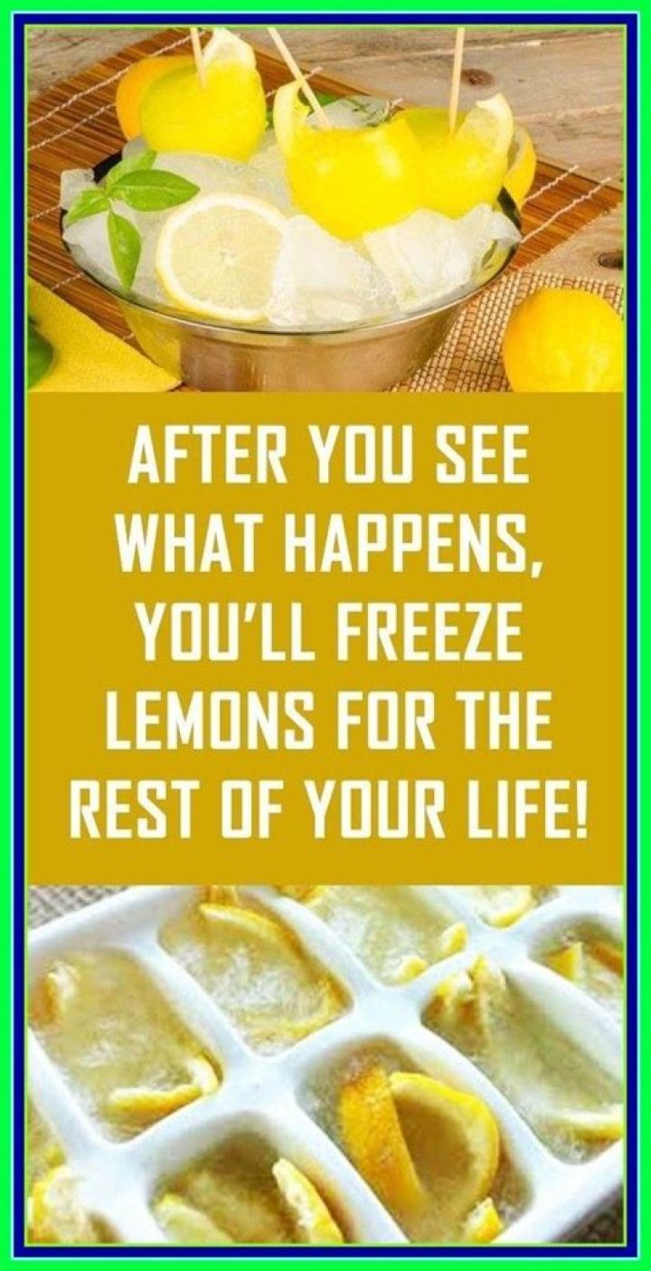 What happens when you freeze a whole lemon?