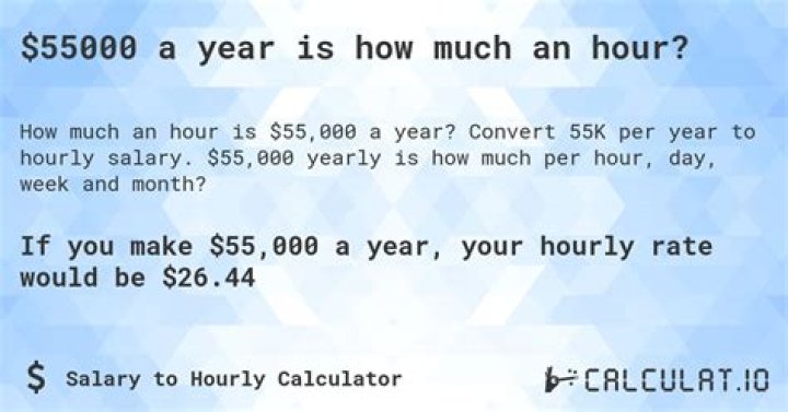 What is $55000 a year hourly?
