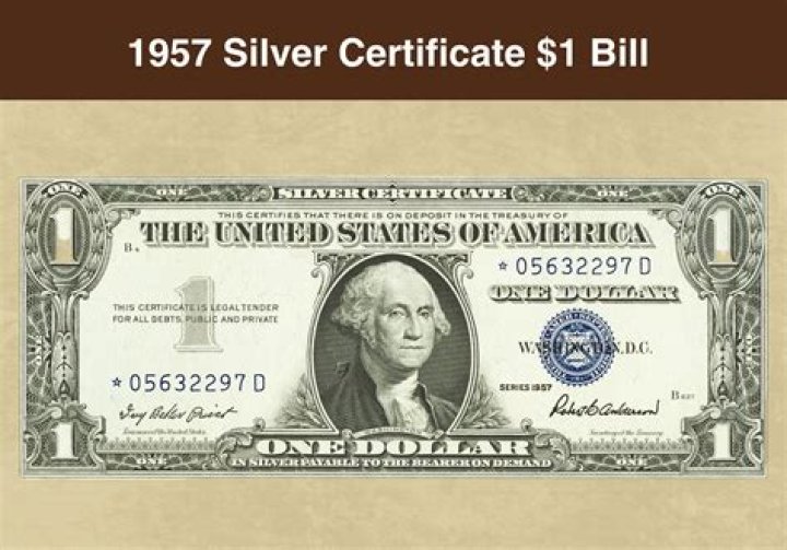 What is a 1957 $1 silver certificate worth?