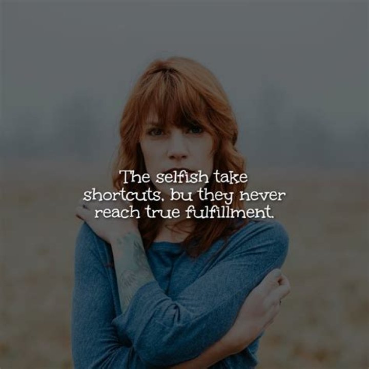 What is a selfish act?