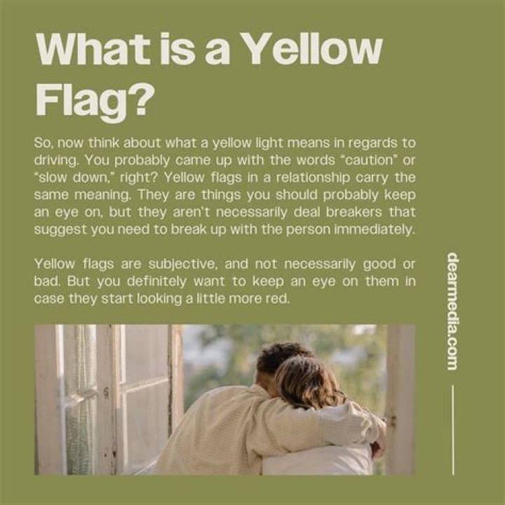 What is a yellow flag in a relationship?