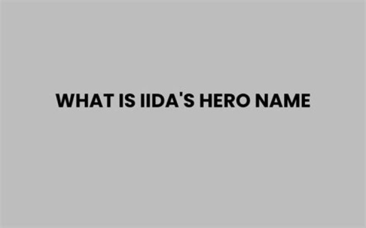 What is Iida's hero name?