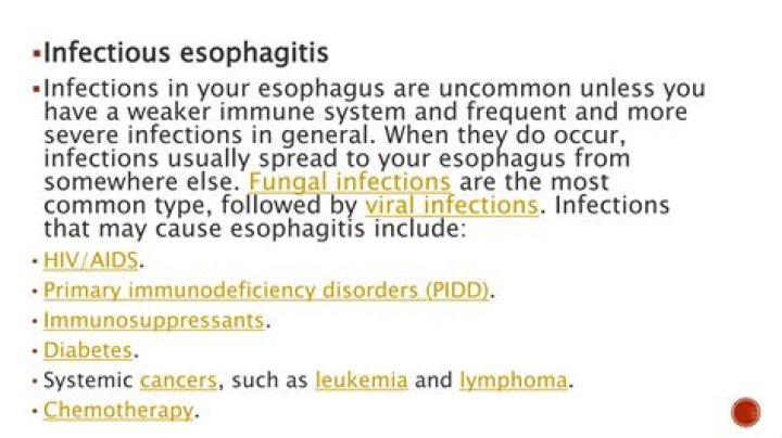 What is infectious esophagitis?