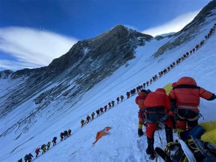 What is on the top of Mount Everest?