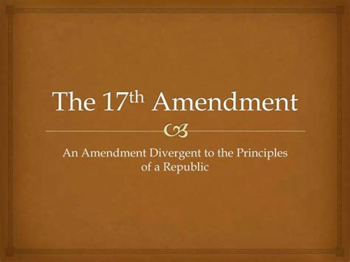 What is the 17th Amendment in simple terms?
