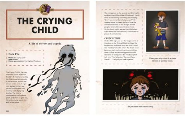 What is the crying child's eye color?