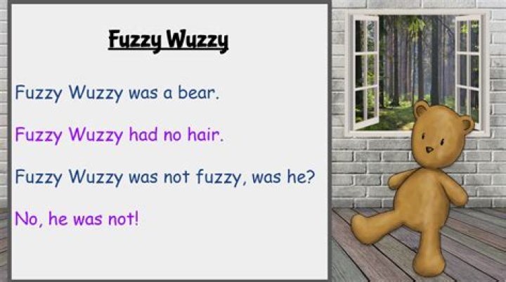 What is the fuzzy wuzzy rhyme?