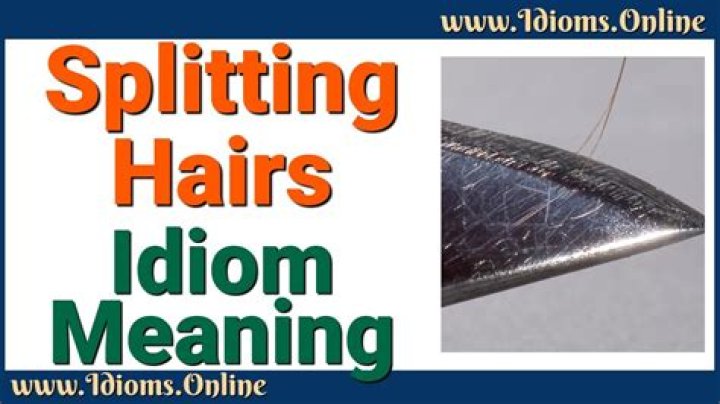 What is the meaning of splitting hairs?