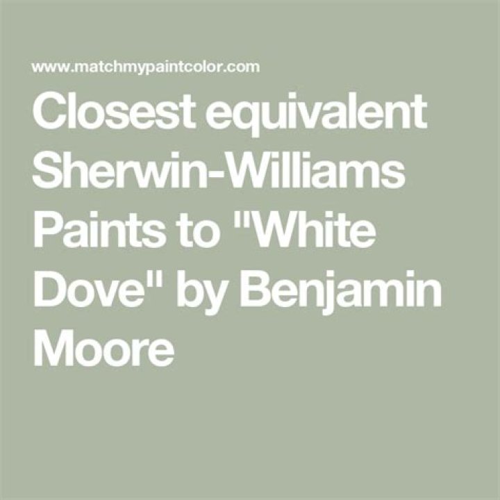 What Sherwin Williams color is closest to white Dove?