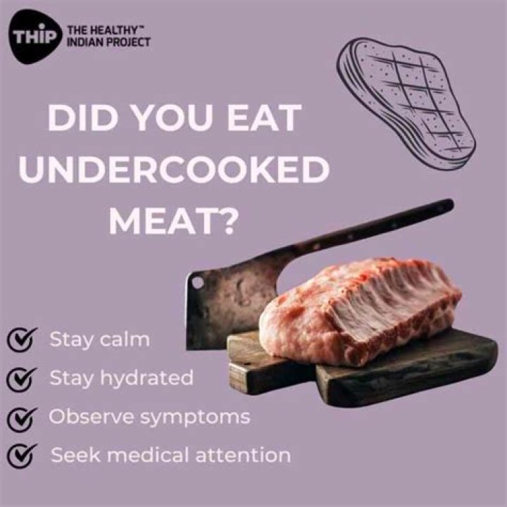 What should I do if I ate undercooked meat?