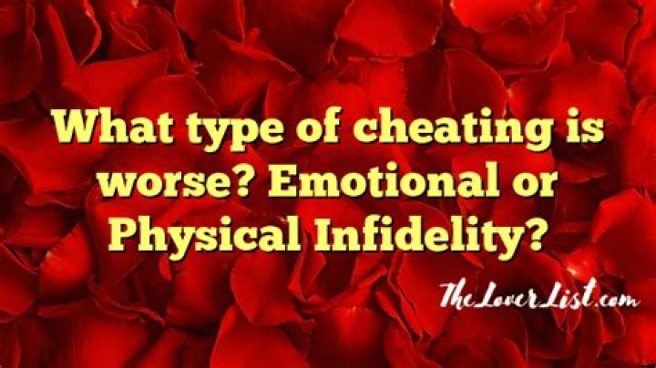 What type of cheating is worse?