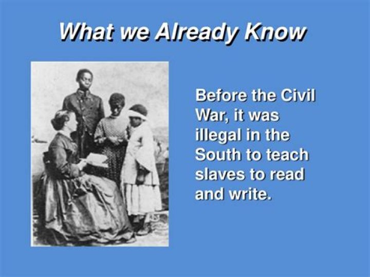What was illegal to teach slaves?