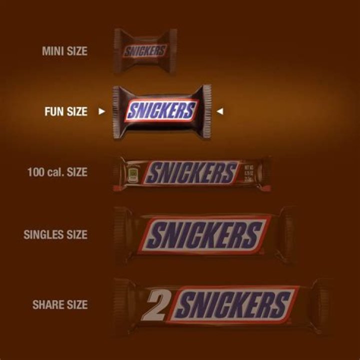 What was the original size of a Snickers bar?