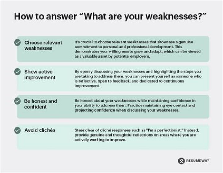 What's a good answer for what is your weakness?