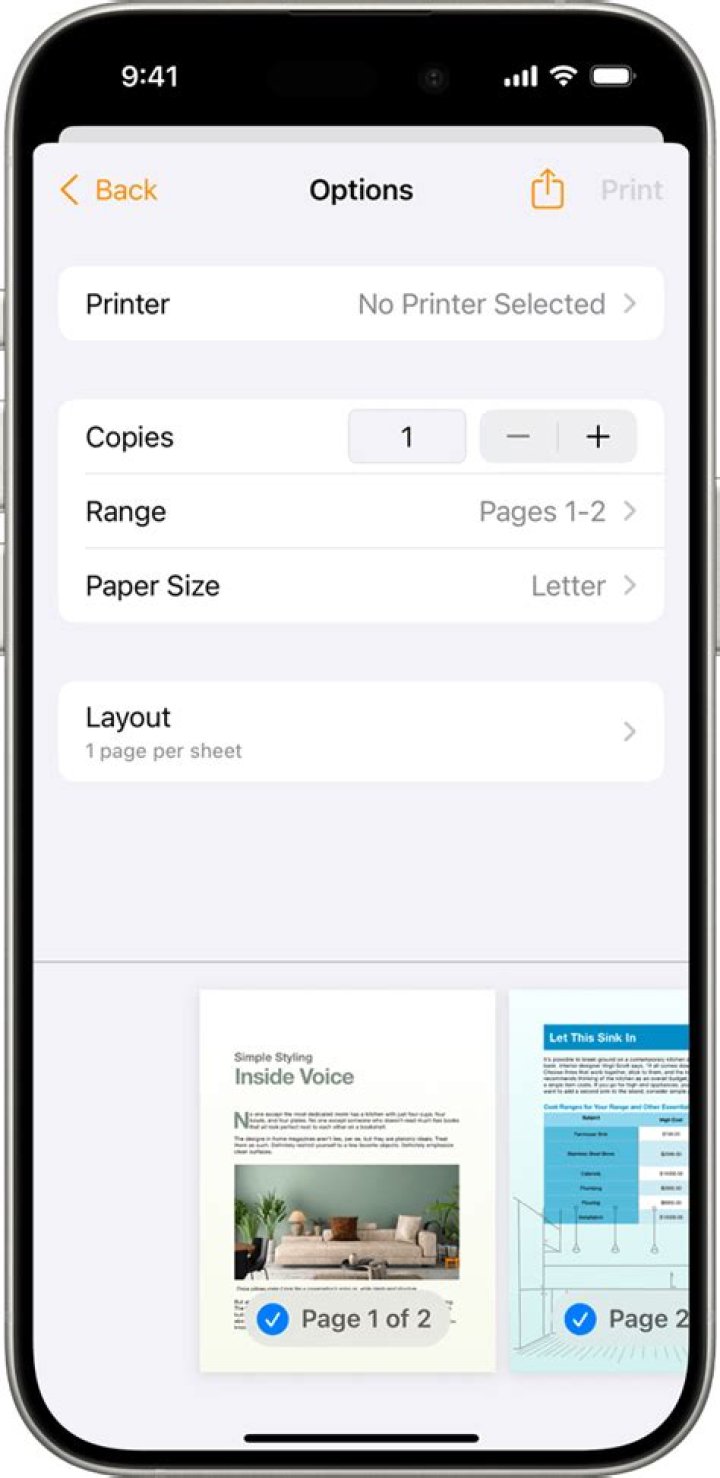Where is AirPrint on my iPad?