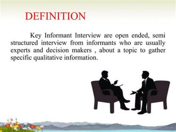 Who are the key informants?