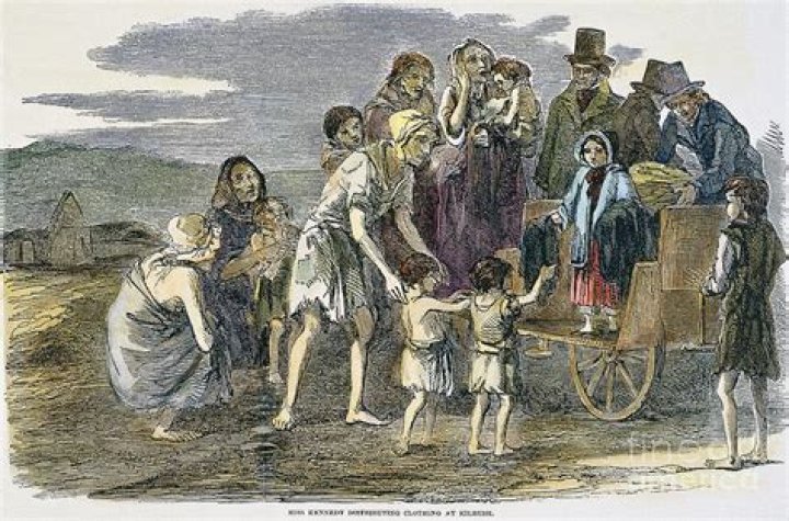 Who helped the Irish during the famine?