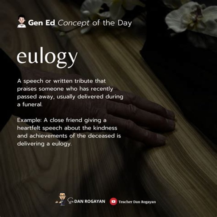 Who usually does eulogy?