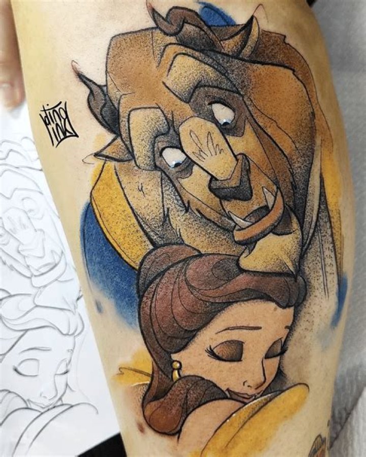 Why does JWoww have a Beauty and the Beast tattoo?