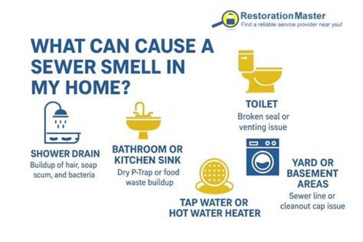 Why does my house smell like sewage after I shower?