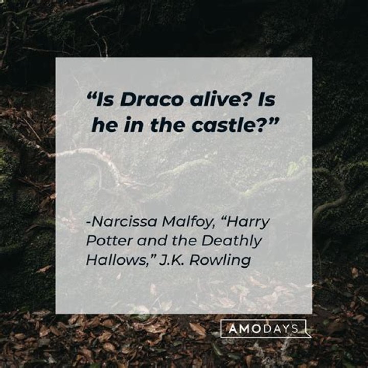 Why does Narcissa ask Draco if Harry is alive?