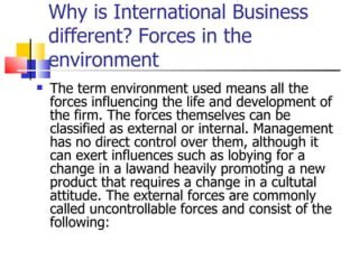 Why is international business different?
