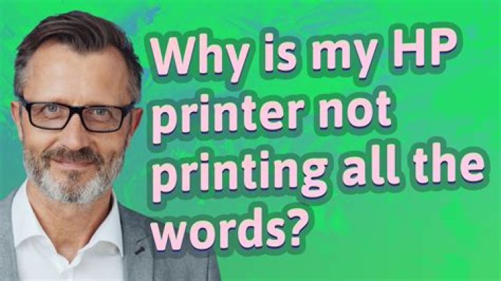 Why is my HP printer not printing a full page?